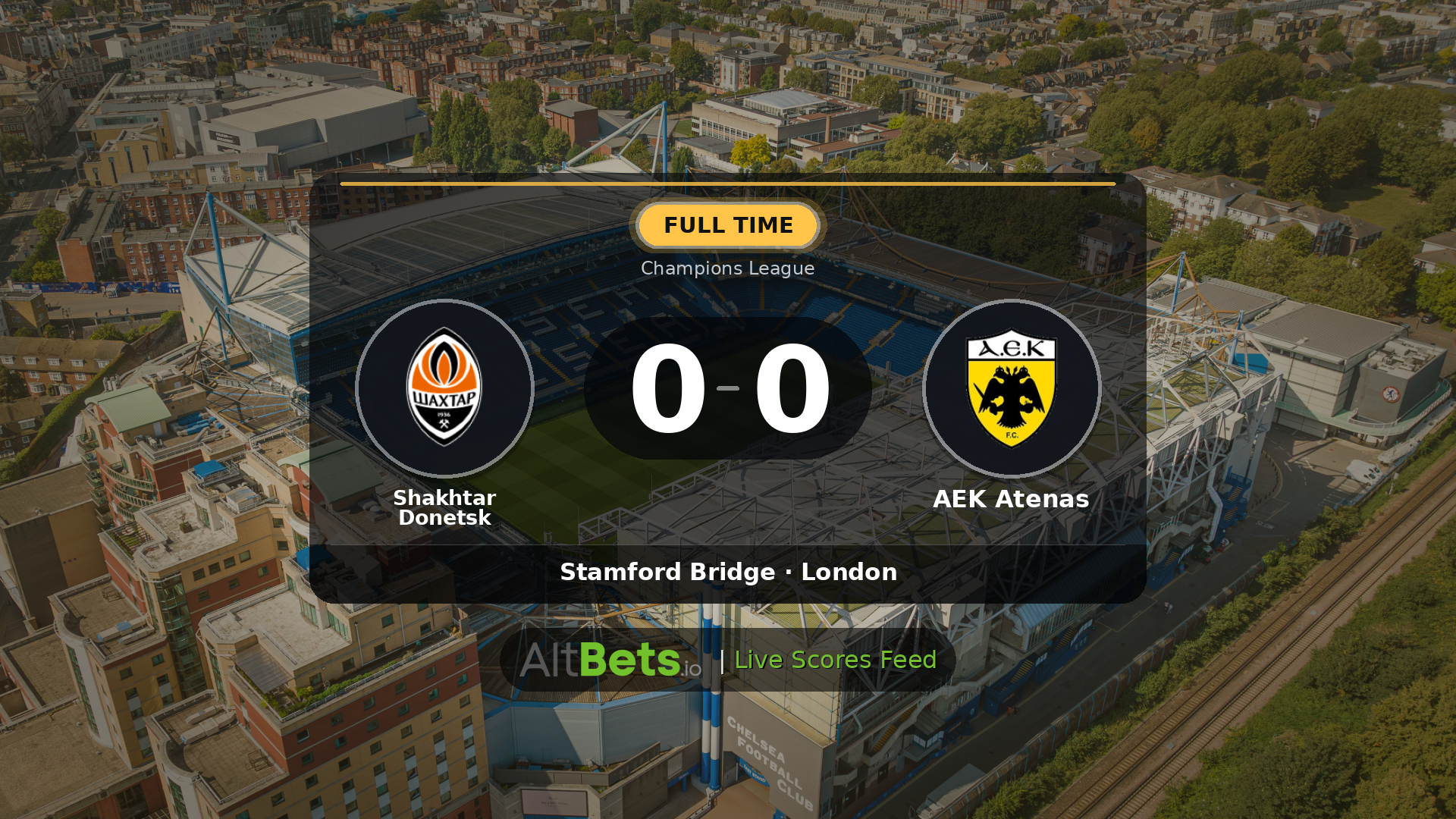 Shakhtar Donetsk 0-0 AEK Atenas: Match Recap and Result