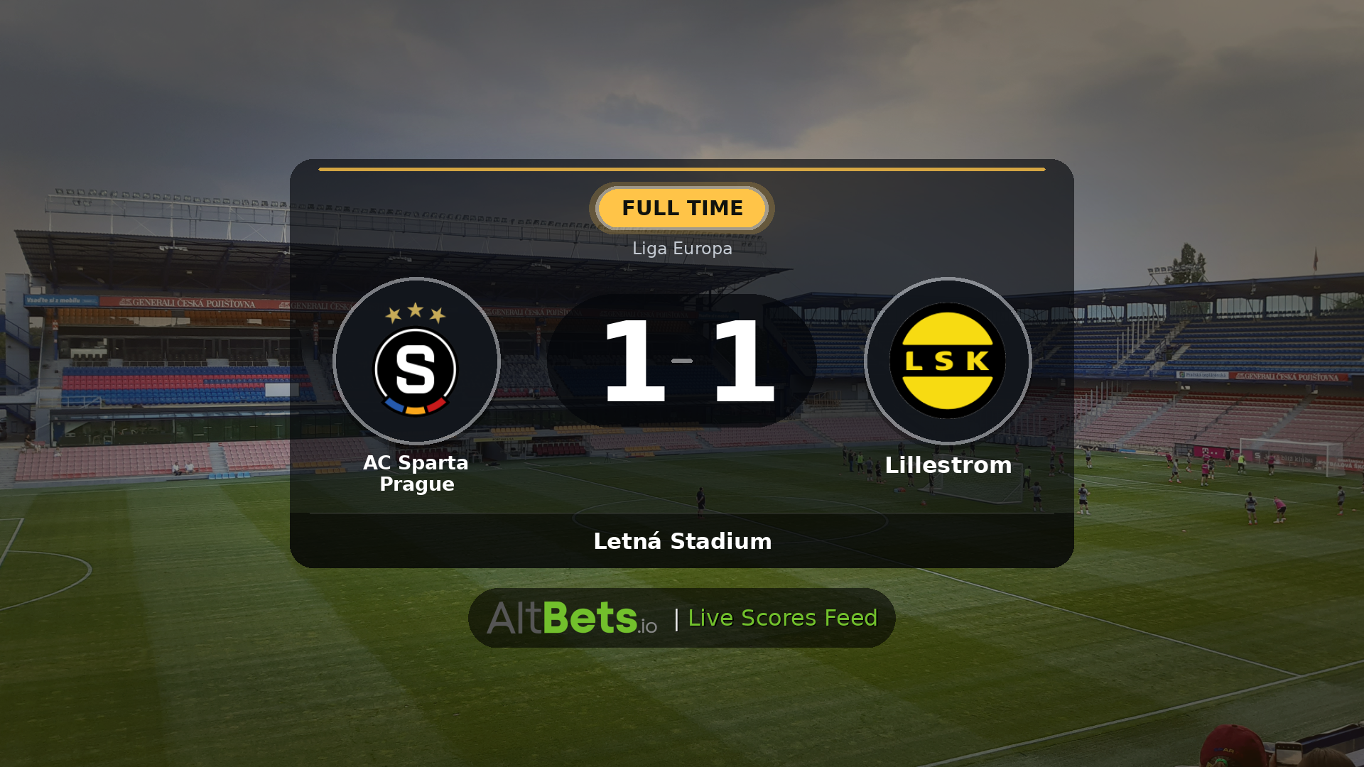 AC Sparta Prague 1-1 Lillestrom: Match Recap and Result