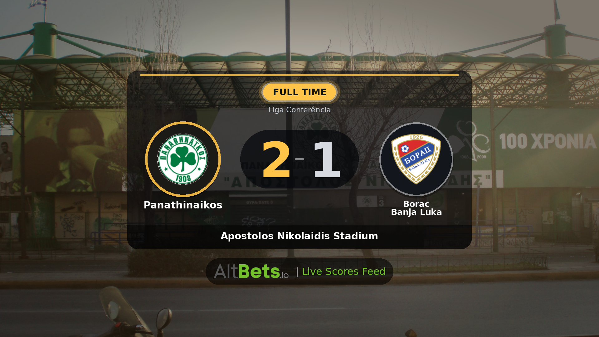 Panathinaikos 2-1 Borac Banja Luka: Match Recap and Result