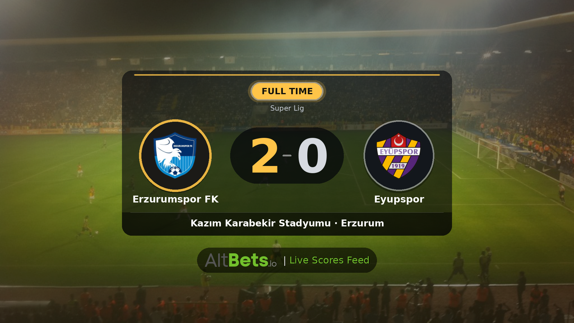 Erzurumspor FK 2-0 Eyupspor: Match Recap and Result