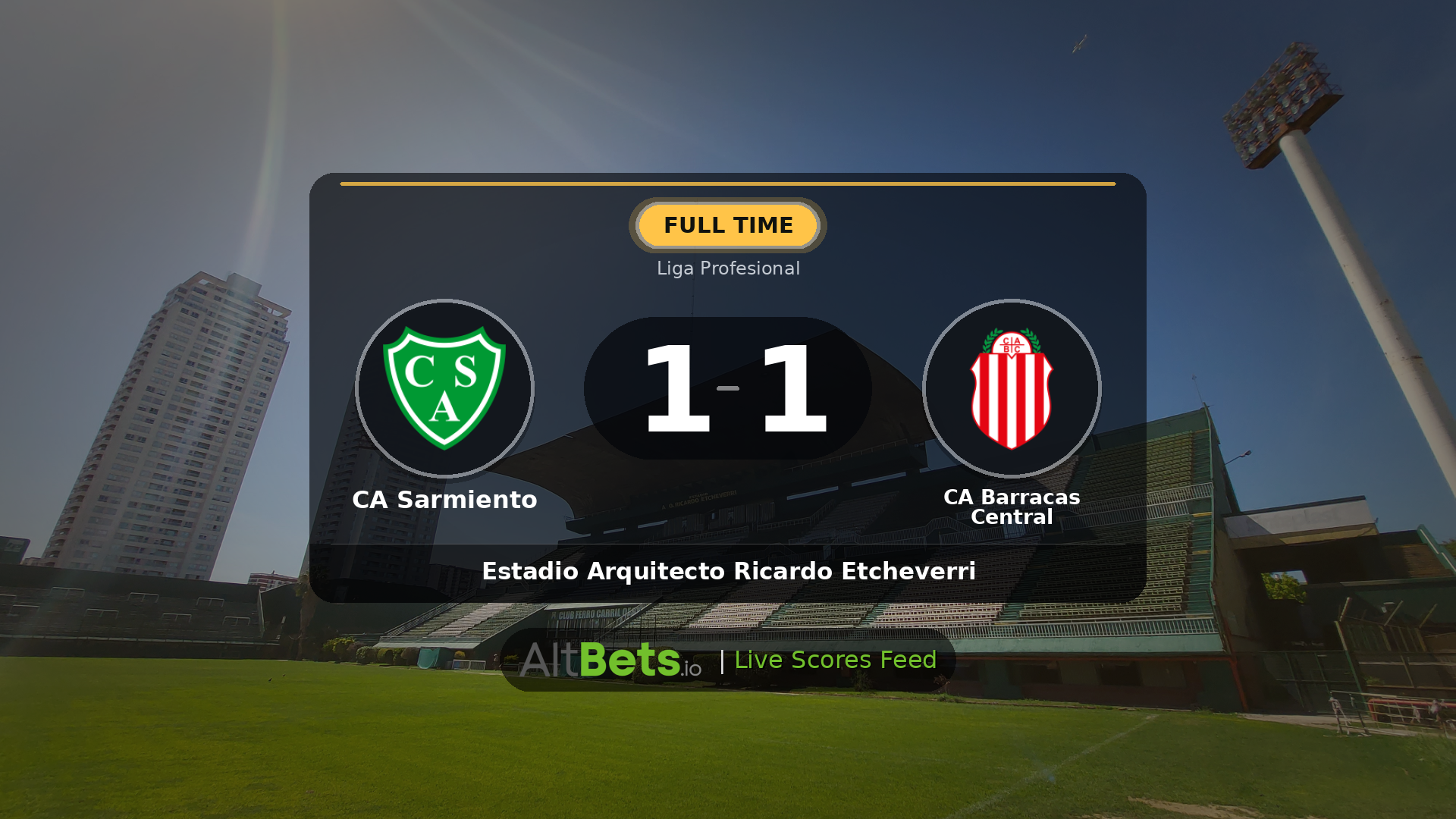 CA Sarmiento 1-1 CA Barracas Central: Match Recap and Result