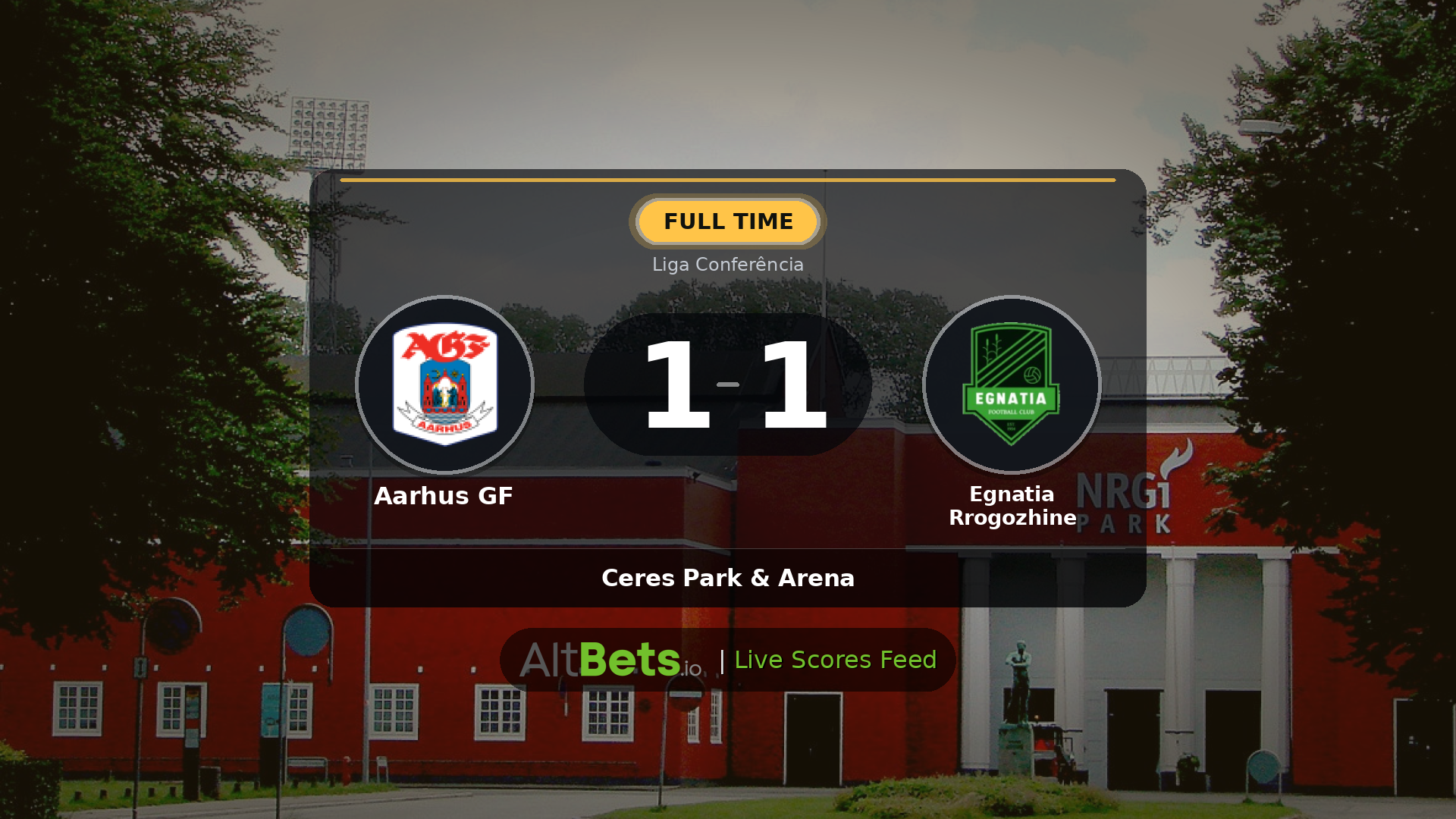 Aarhus GF 1-1 Egnatia Rrogozhine: Match Recap and Result