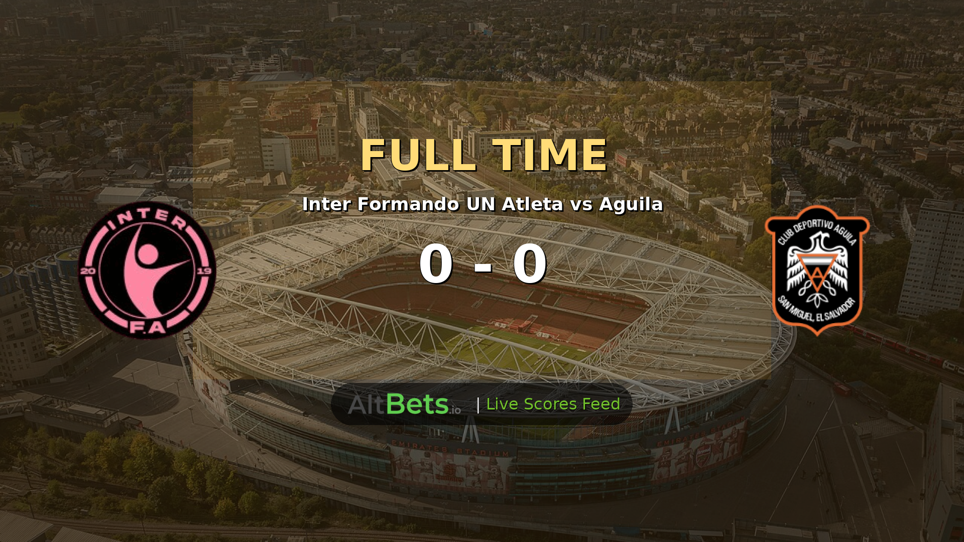 Inter Formando UN Atleta 0-0 Aguila: Goalless Primera Division Draw Marked by Cards and Corners