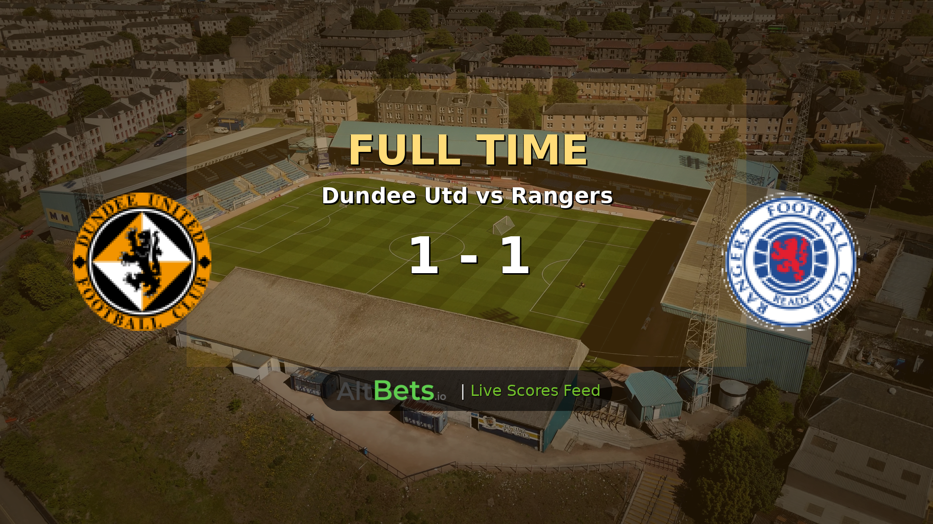 Dundee Utd 1-1 Rangers: Early Goals and Set-Piece Battles End in Premiership Draw