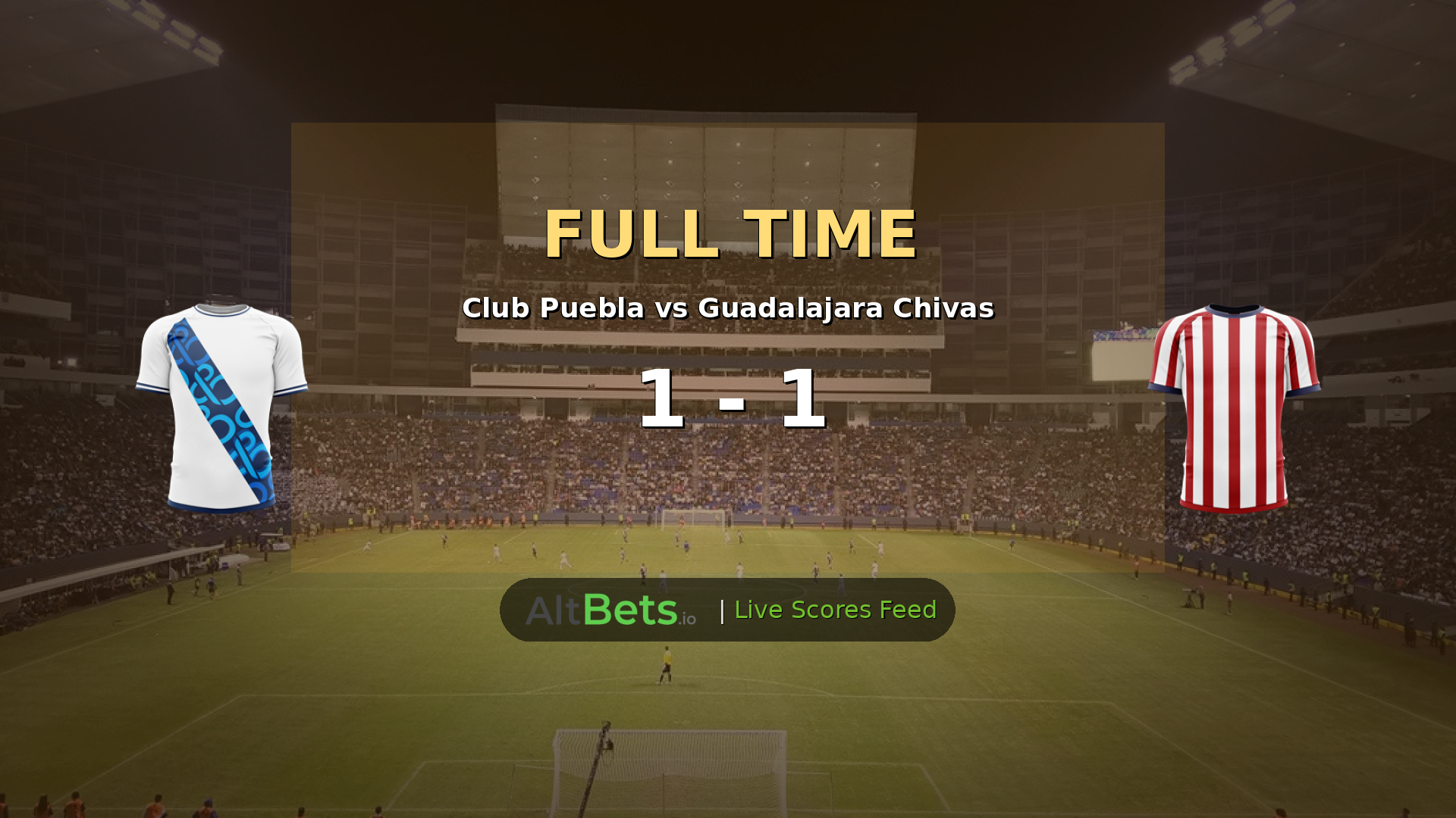 Club Puebla 1-1 Guadalajara Chivas: Liga MX Ends Level After Mustre Strike