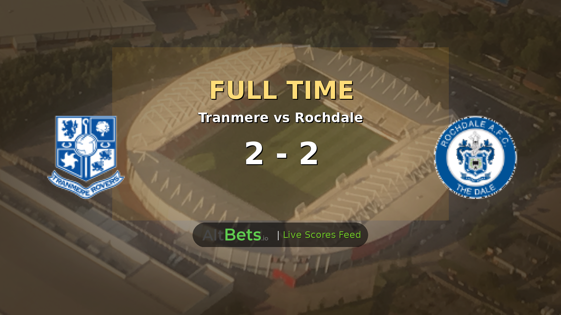 Tranmere 2-2 Rochdale: Five-Goal Opening in EFL Cup Thriller