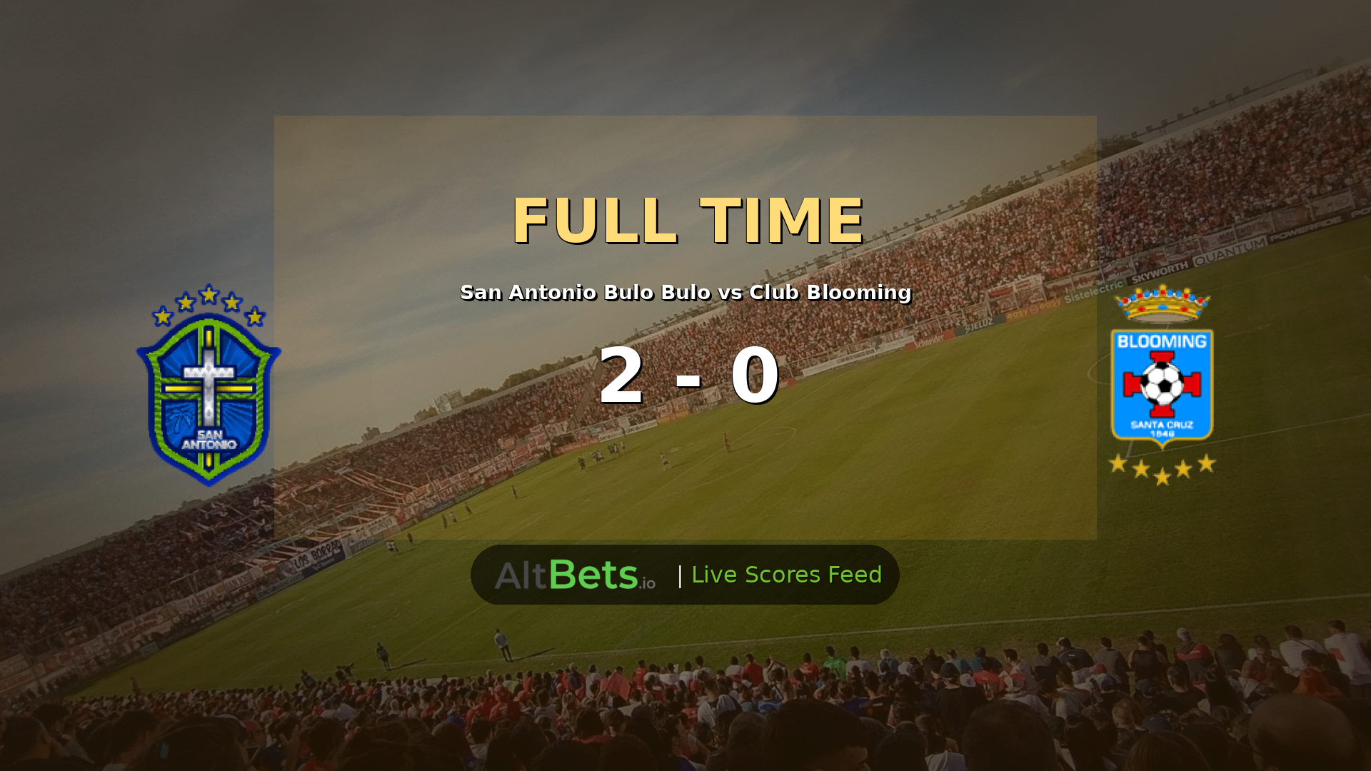 San Antonio Bulo Bulo 2-0 Club Blooming: Preciado and Menacho Goals Seal Liga Win