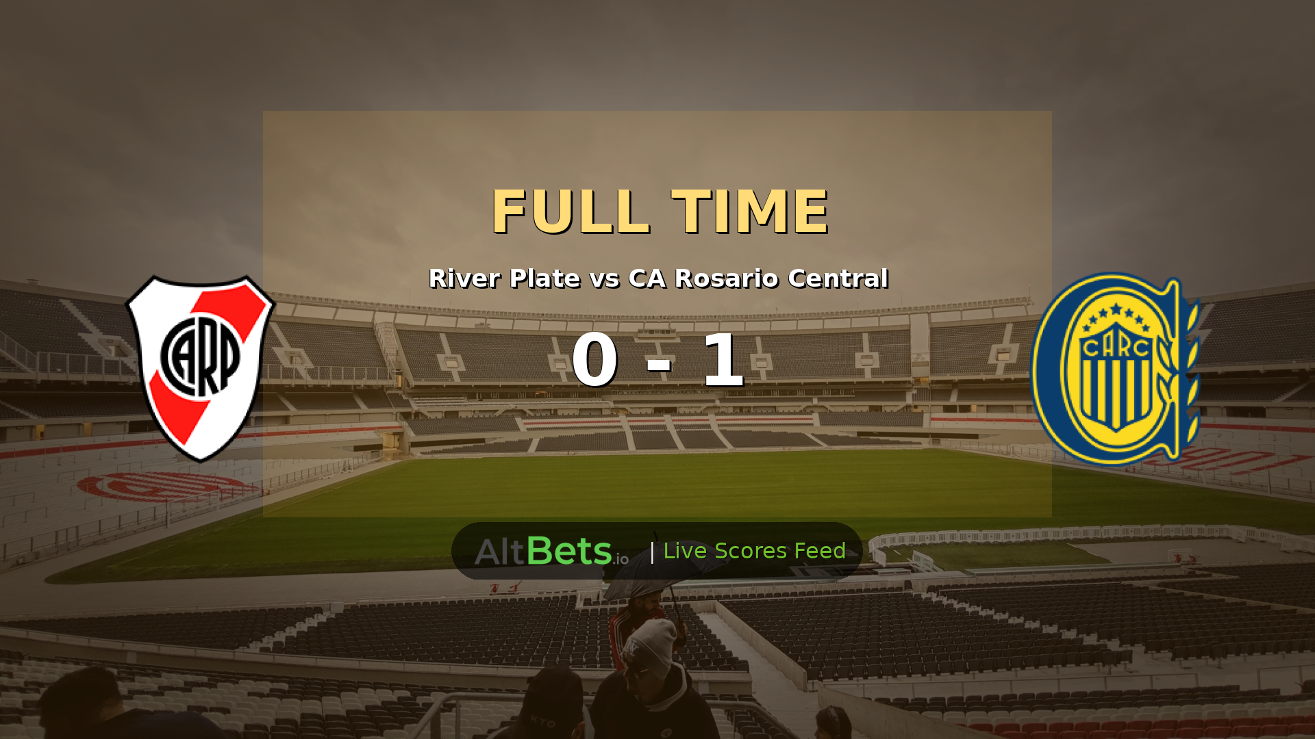 River Plate 0-1 CA Rosario Central: Rosario Central Claim Narrow Liga Profesional Win