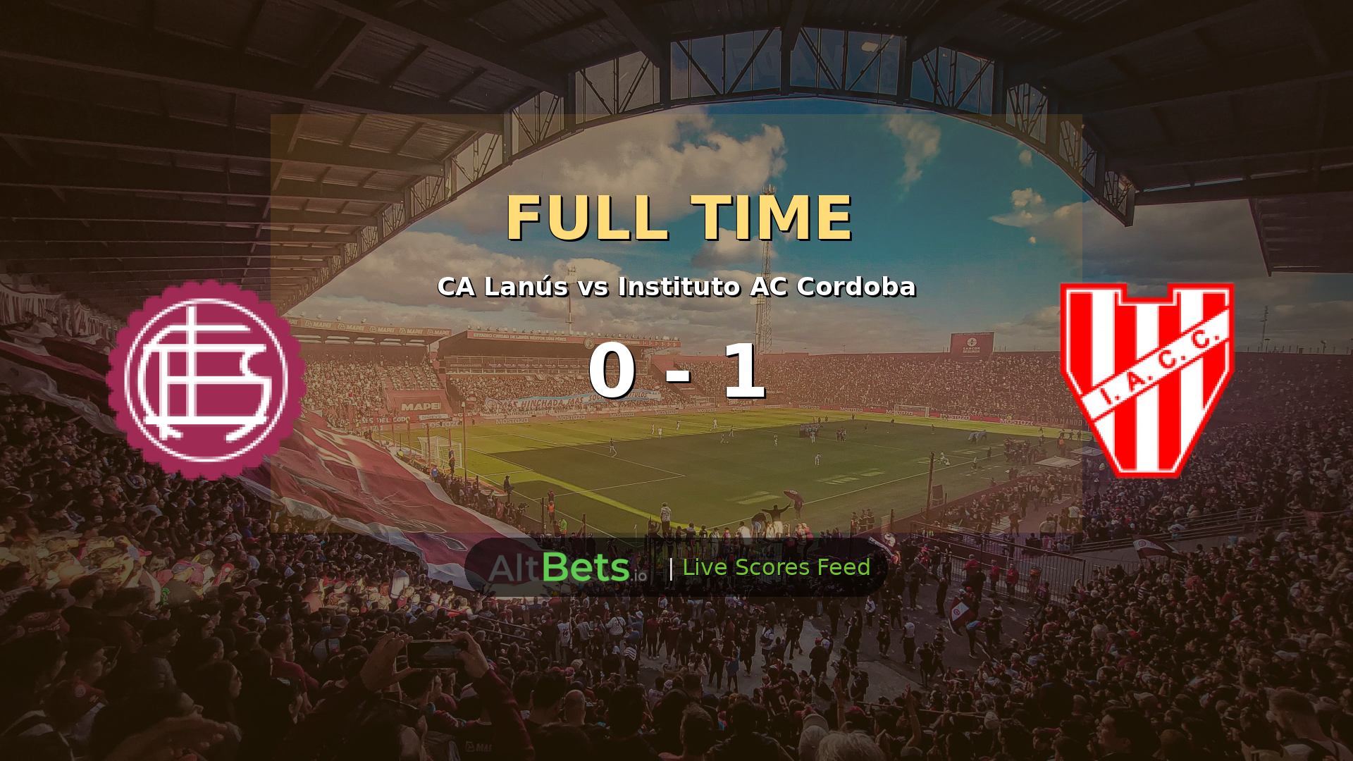 Instituto AC Cordoba Beat CA Lanús 0-1 in Liga Profesional Clash