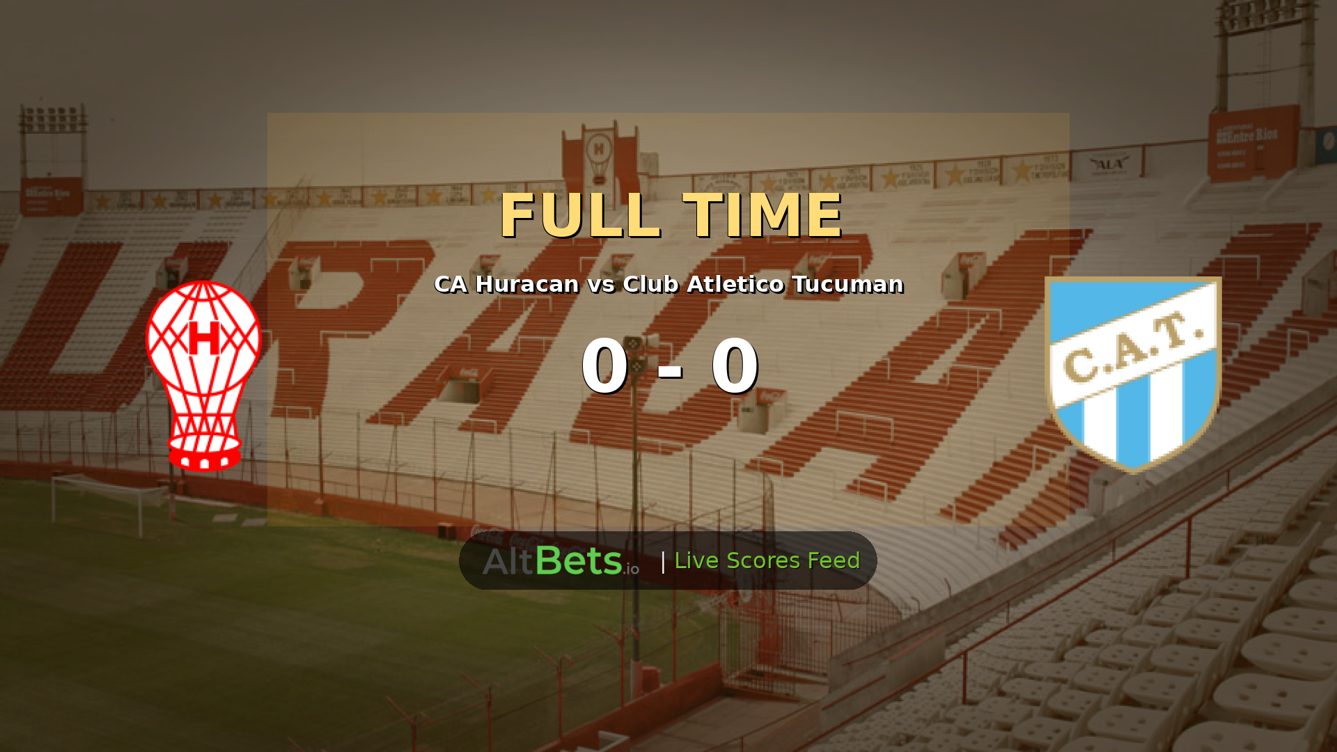 CA Huracan 0-0 Club Atletico Tucuman: Goalless Draw in Liga Profesional Argentina