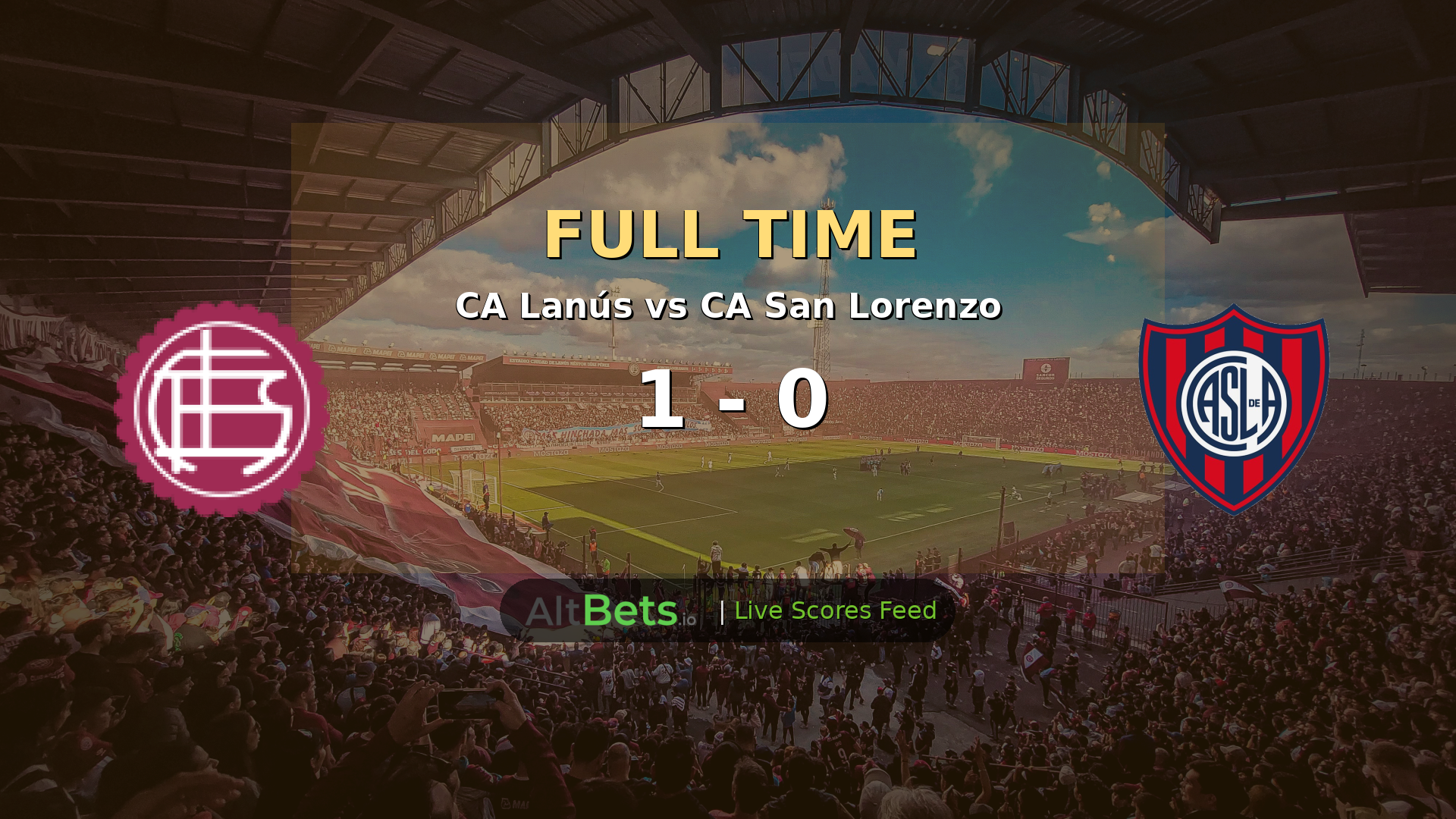 CA Lanús 1-0 CA San Lorenzo: Lanús Secure Narrow Liga Profesional Win