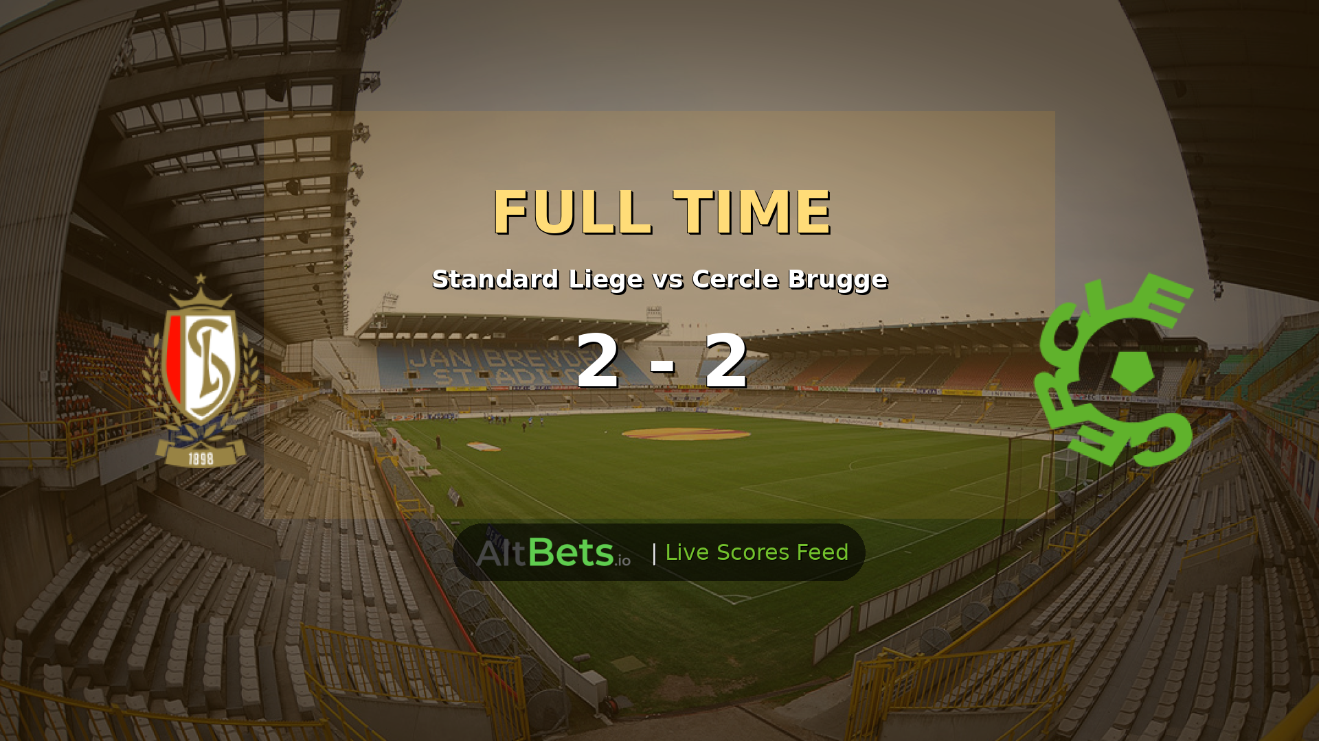 Standard Liege 2-2 Cercle Brugge: Pro League Draw After Early Goals