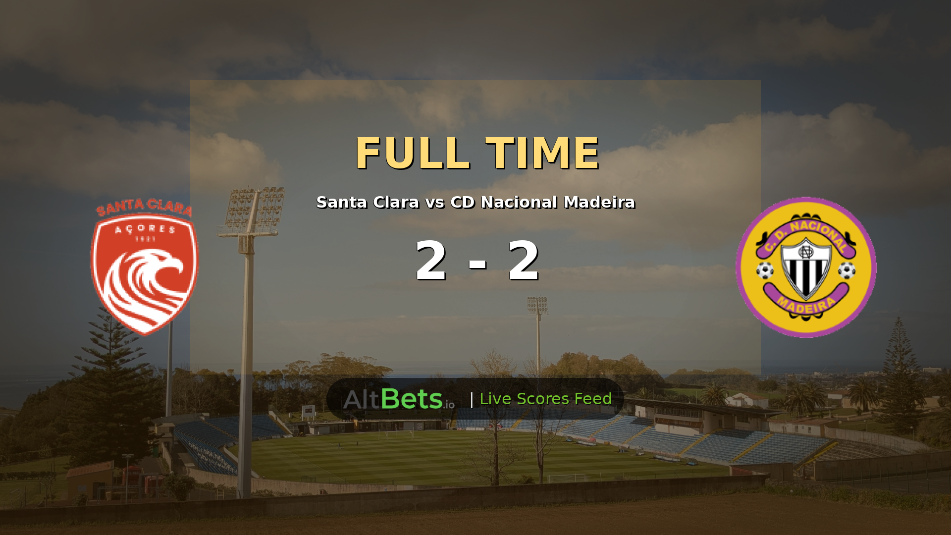 Santa Clara 2-2 CD Nacional Madeira: Paciencia Brace Rescues Point in Primeira Liga Opener