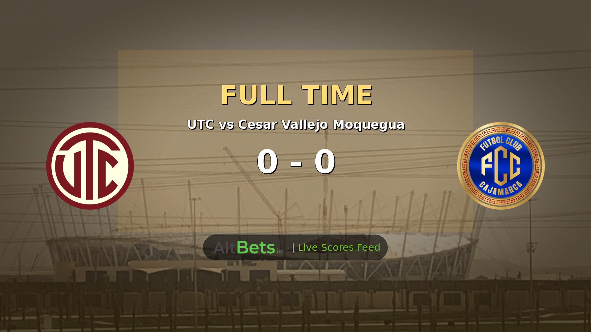 UTC 0-1 Cesar Vallejo Moquegua: Away Goal Decides Liga 1 Encounter