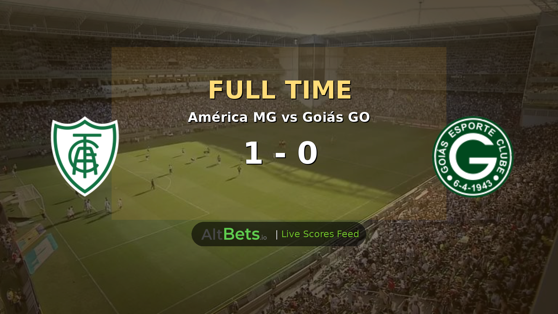 América MG 1-0 Goiás GO: Brasileirão Serie B Match Recap