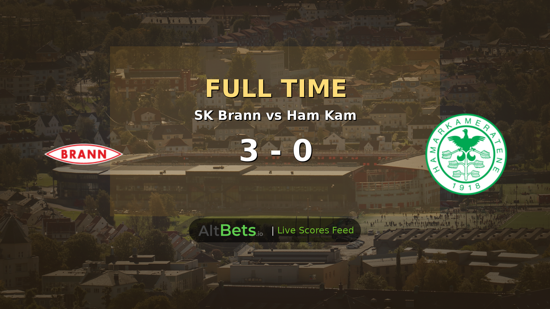 SK Brann 3-0 Ham Kam: Eliteserien Result and Match Recap