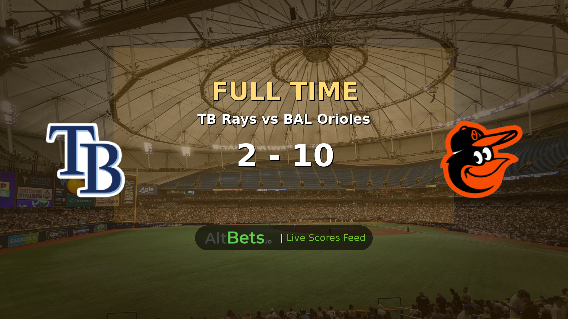 BAL Orioles Crush TB Rays 10-2 in MLB Showdown