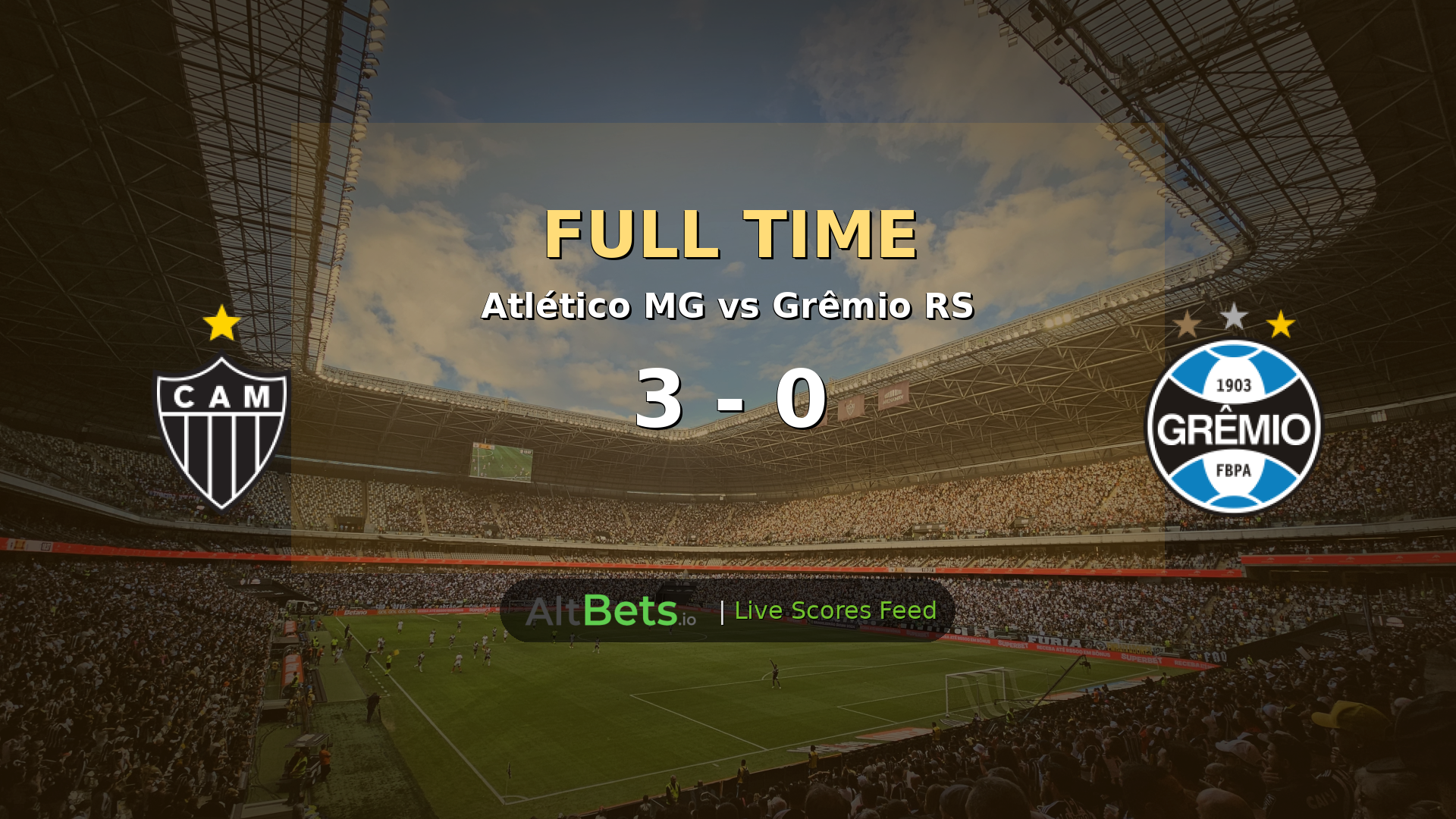 Atlético MG 3-0 Grêmio RS: Vitor Hugo Goal Fires Home Side to Brasileirão Win