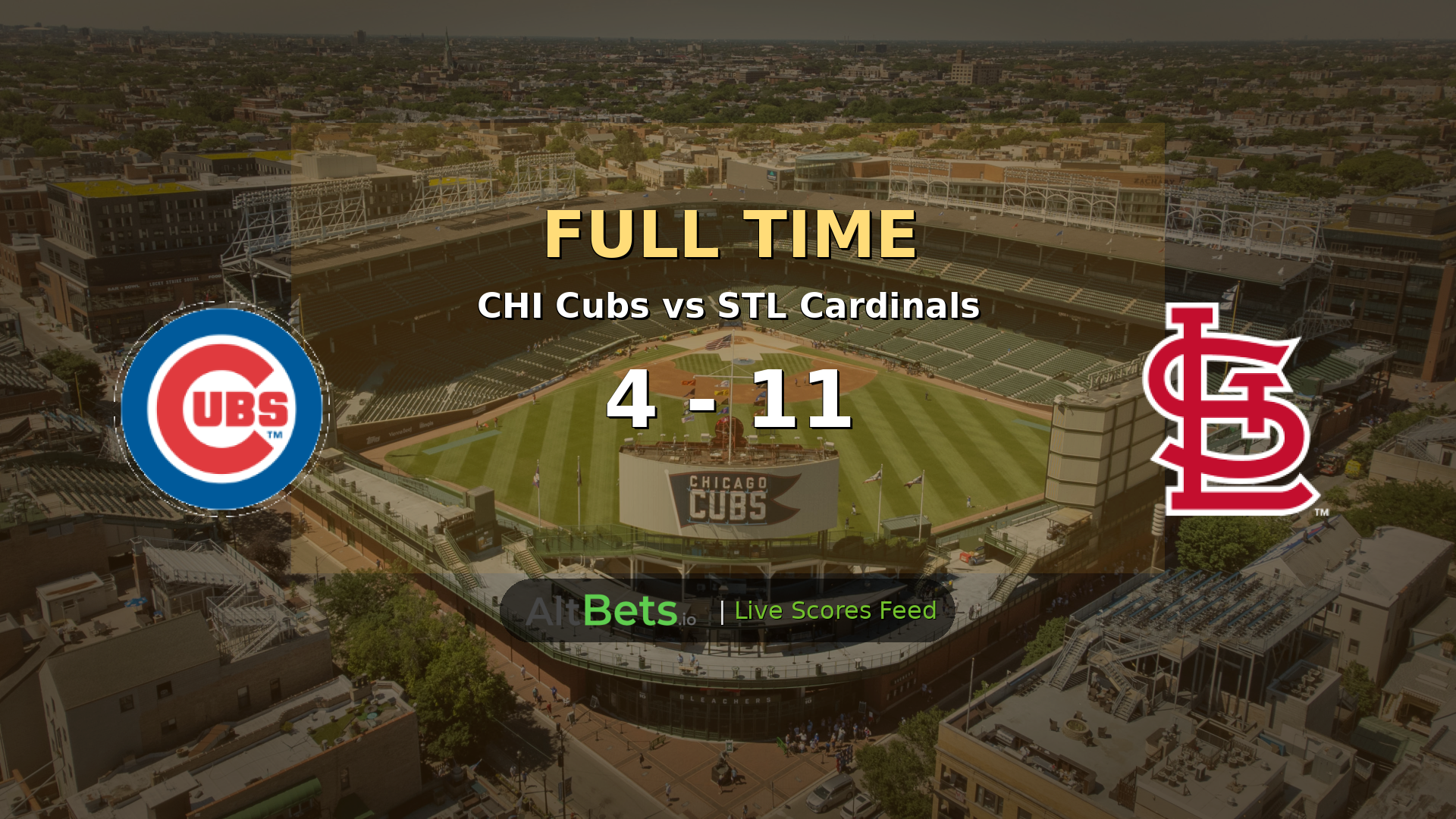 STL Cardinals Dominate CHI Cubs 11-4 in MLB Clash