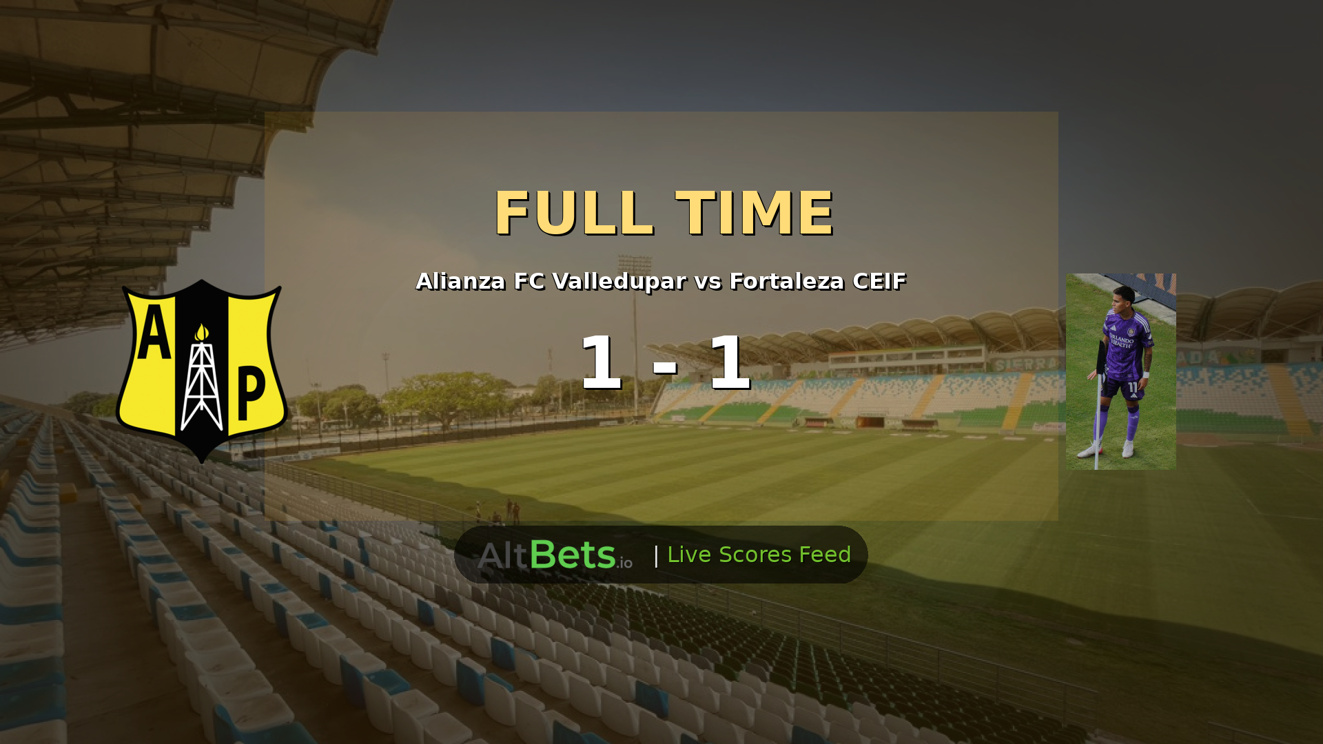 Alianza FC Valledupar 1-1 Fortaleza CEIF: Primera A Draw Recap