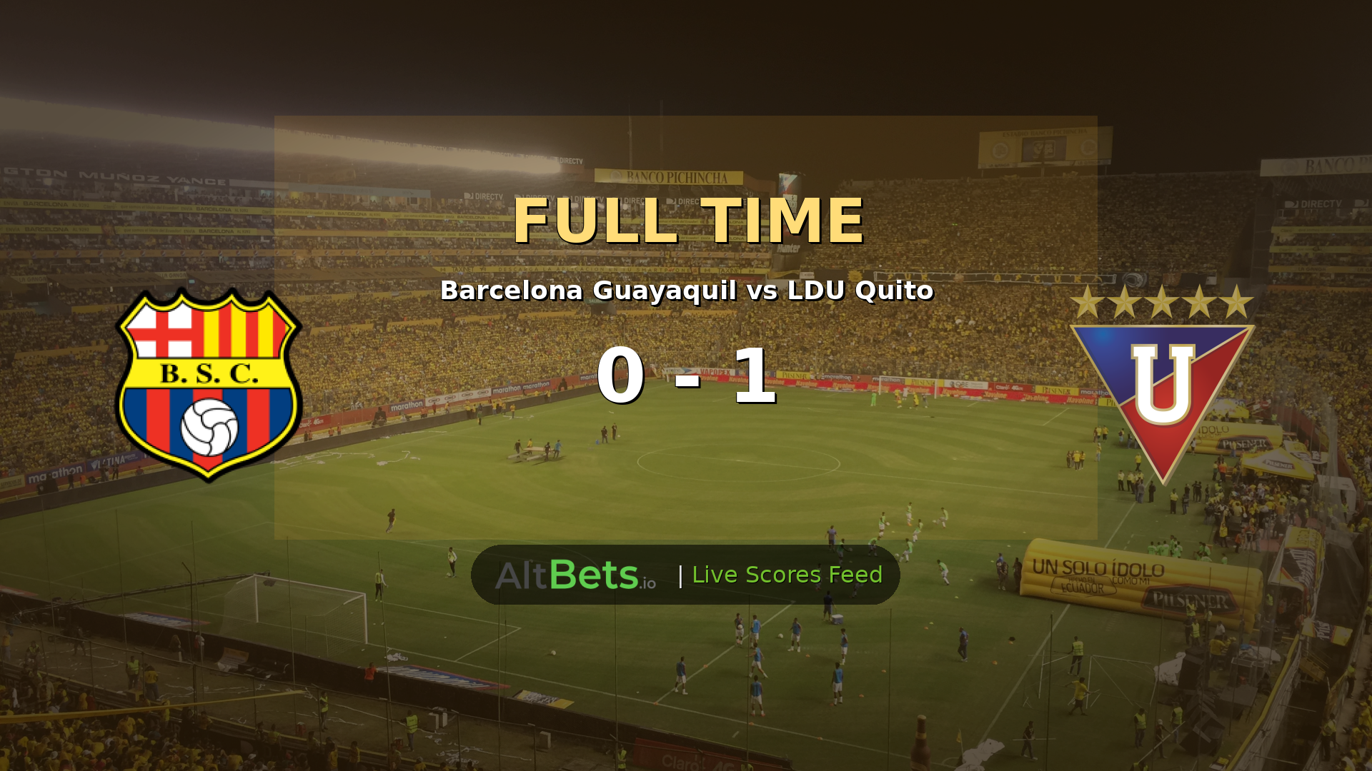 LDU Quito Snatch 1-0 Serie A Win at Barcelona Guayaquil