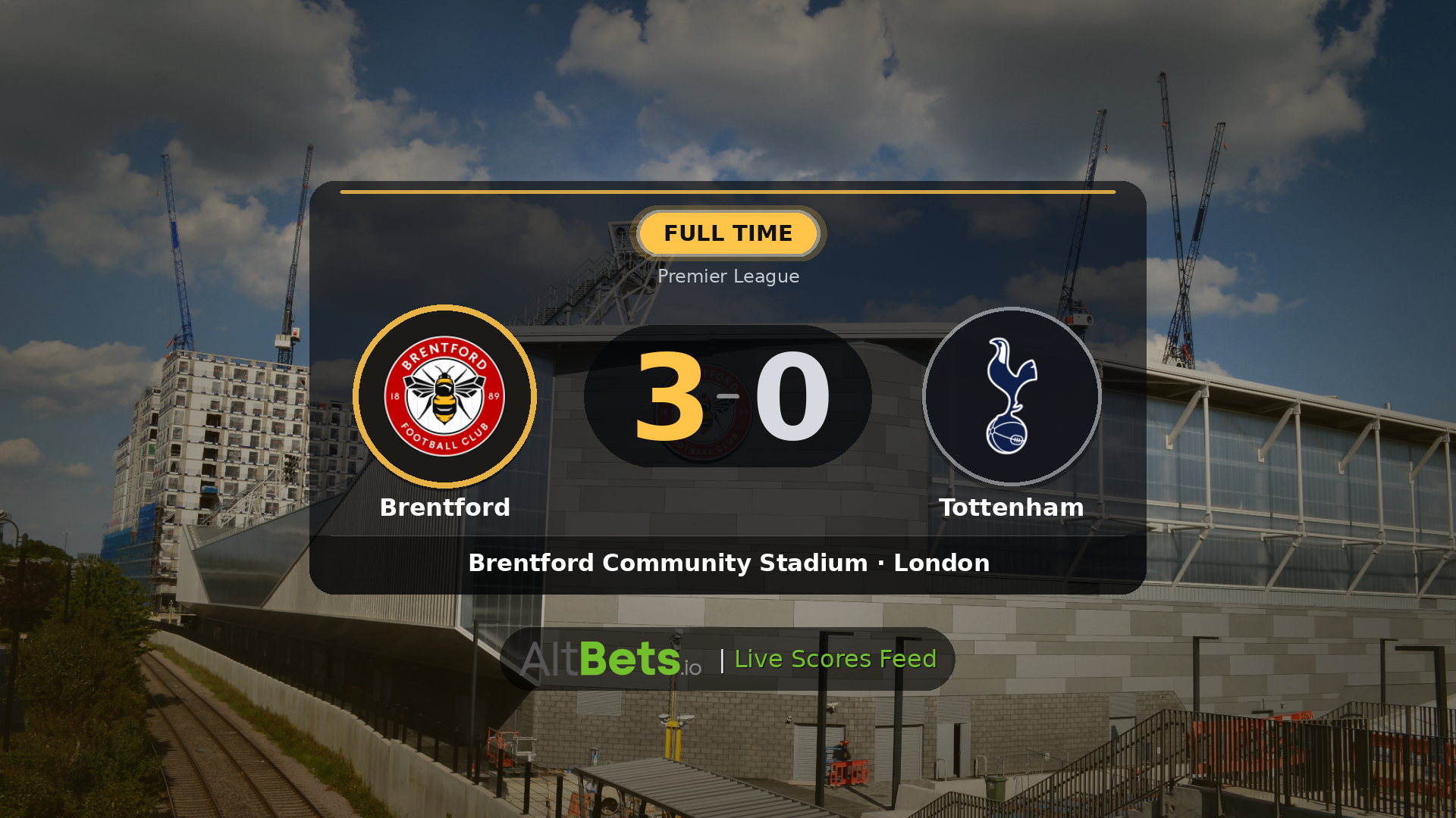 Brentford 3-0 Tottenham: Match Recap and Result