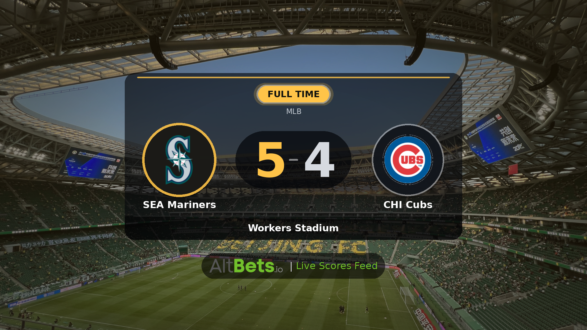 SEA Mariners 5-4 CHI Cubs: Match Recap and Result