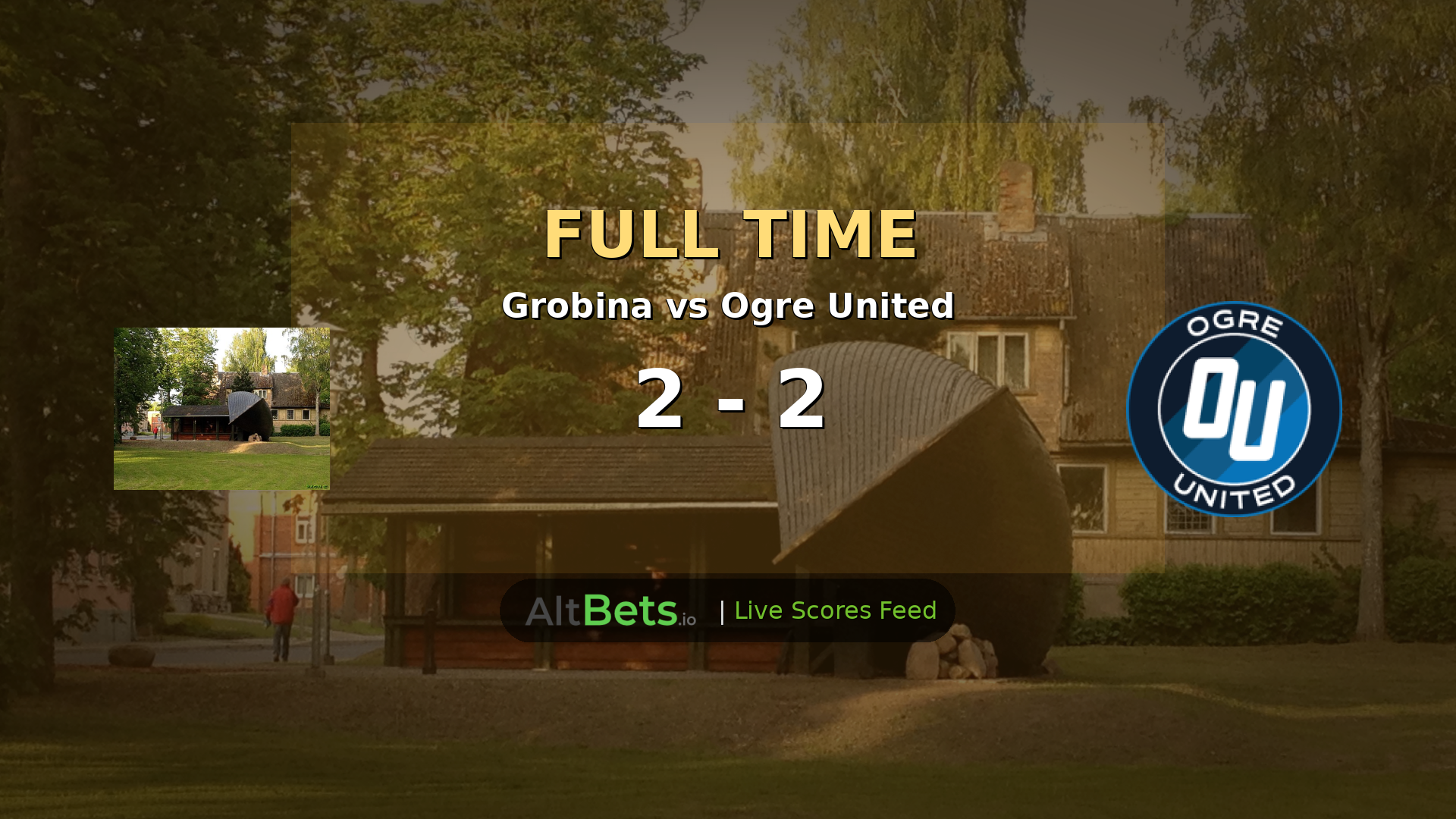 Grobina 2-2 Ogre United: Corryn Late Brace Forces Virsliga Draw