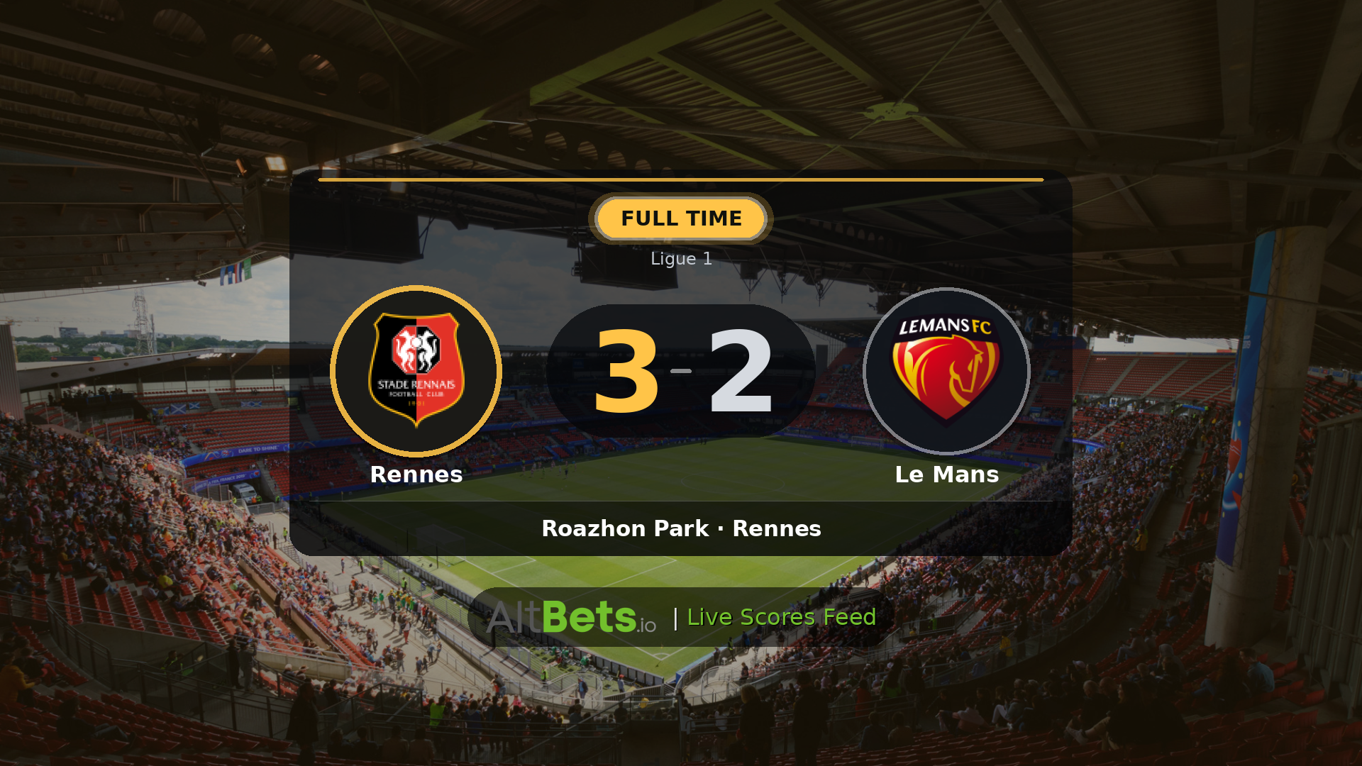 Rennes 3-2 Le Mans: Match Recap and Result