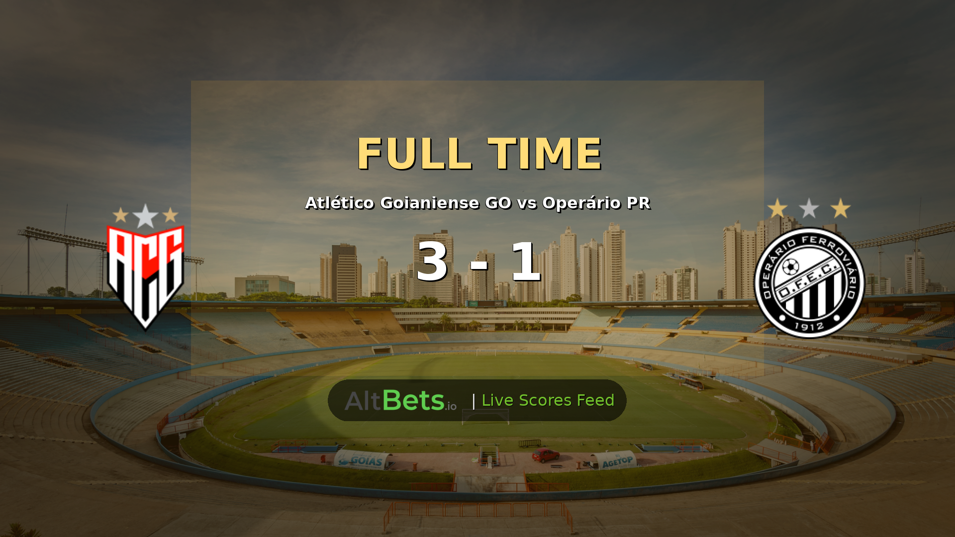 Atlético Goianiense GO 3-1 Operário PR Match Recap | Brasileirão Serie B