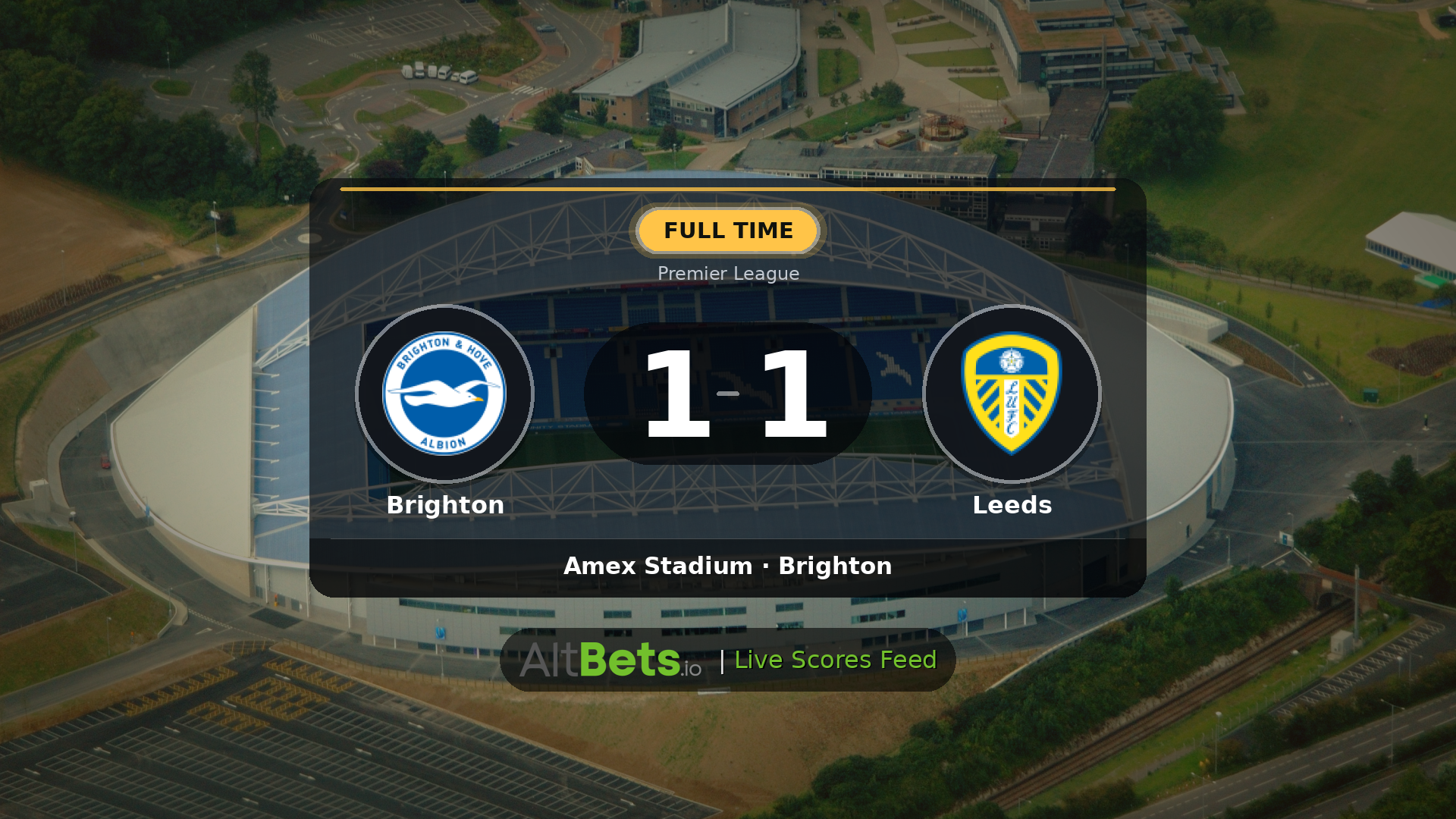 Brighton 1-1 Leeds: Match Recap and Result