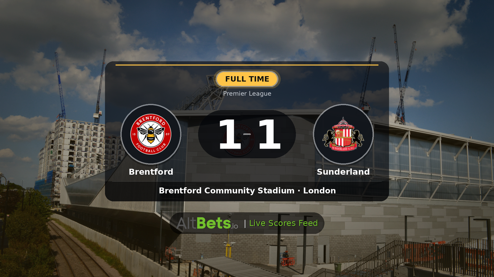 Brentford 1-1 Sunderland: Match Recap and Result