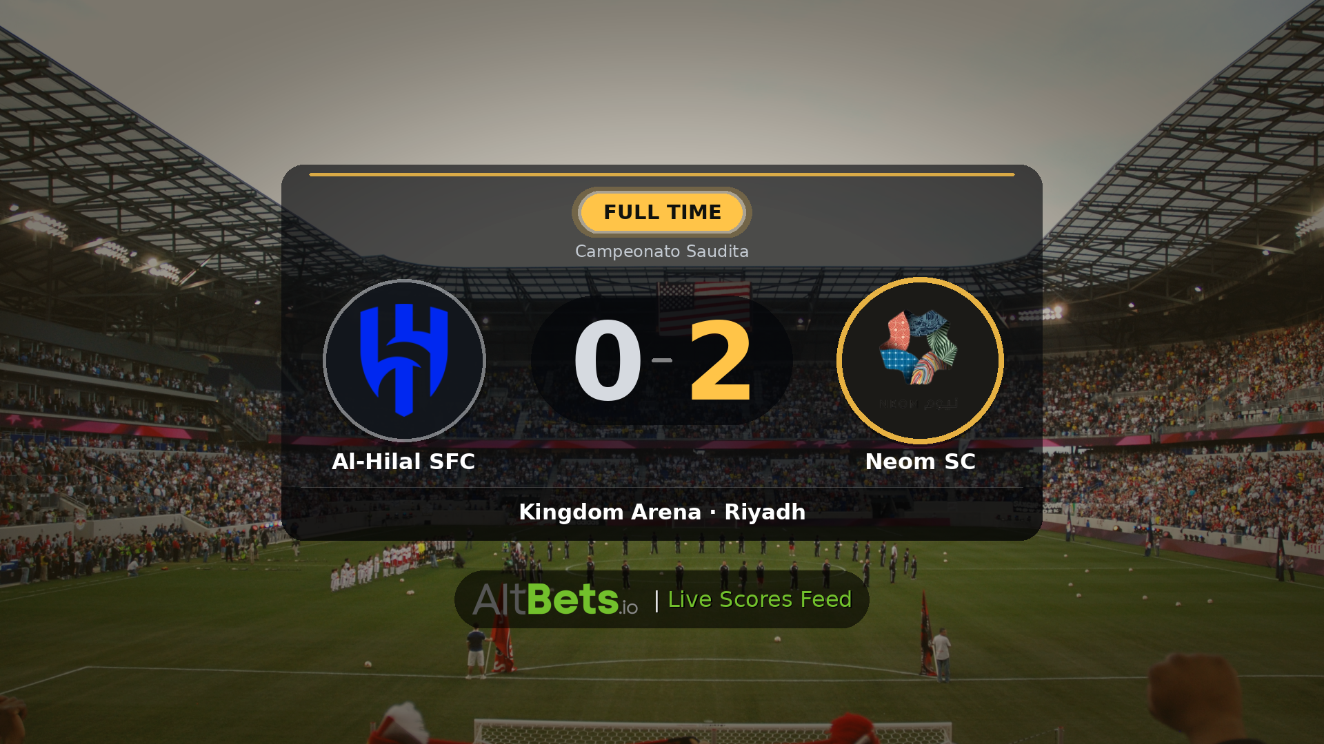 Al-Hilal SFC 0-2 Neom SC: Match Recap and Result