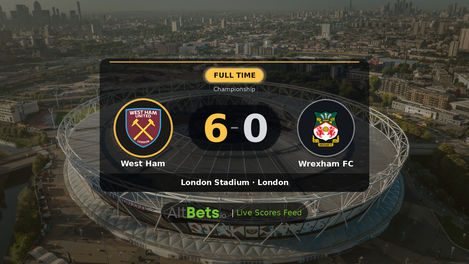 West Ham 6-0 Wrexham FC: Match Recap and Result