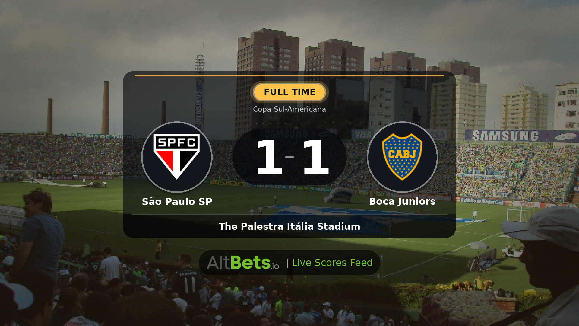 São Paulo SP 1-1 Boca Juniors: Match Recap and Result