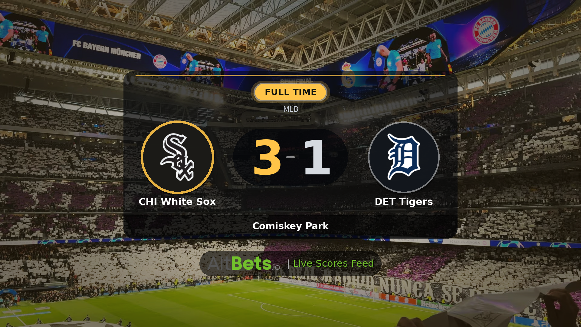 CHI White Sox 3-1 DET Tigers: Match Recap and Result