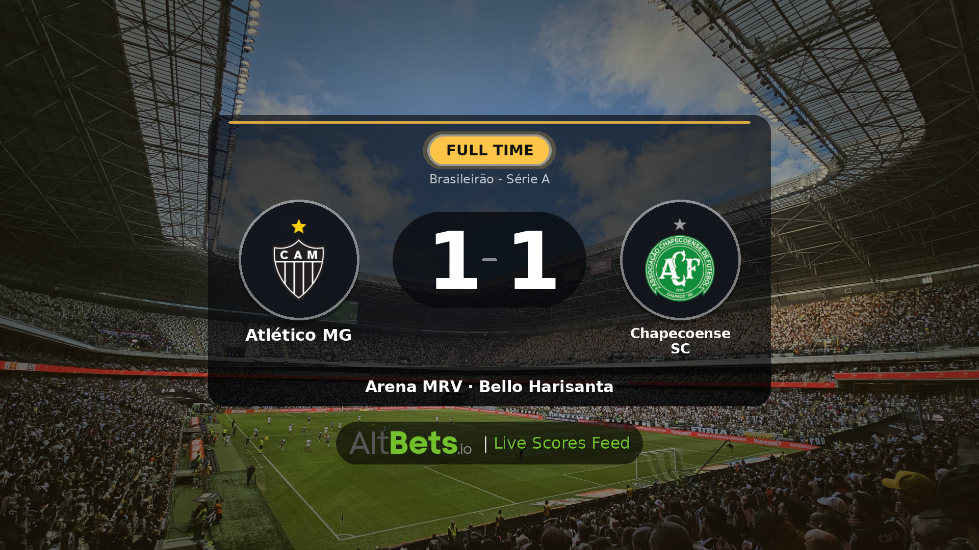Atlético MG 1-1 Chapecoense SC: Match Recap and Result
